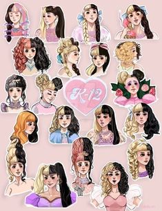 many different types of princesses are shown in this drawing, with the number one on each