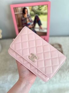 #ad Luxury Pink Elegant Wallet On Chain, Chanel Coin Purse Pink, Chanel 19 Wallet On Chain, Wallet On Chain Chanel, Pink Chanel Wallet On Chain, Pink Chanel, Chanel Wallet, Chain Bags, Bags Handbags