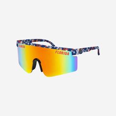 Florida Gators Floral Large Frame Sunglasses FOCO - FOCO.com Multicolor Shield Sunglasses For Sports With Tinted Lenses, Multicolor Tinted Shield Sunglasses For Sports, Sporty Sunglasses With Mirrored Lenses For Sports, Summer Sports Sunglasses With Gradient Lenses, Sporty Multicolor Sunglasses With Uv Protection, Multicolor Shield Sunglasses With Uva Protection For Sports, Multicolor Polarized Shield Sunglasses For Outdoor Activities, Sporty Multicolor Anti-reflective Sunglasses, Multicolor Tinted Sports Sunglasses