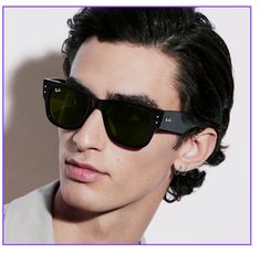 Ray Ban Sunglasses Square, Mega Wayfarer, Asap Rocky, Luxury Eyewear, Designer Eyewear, Black Square, Eyewear Design, Prescription Sunglasses, Ray Ban