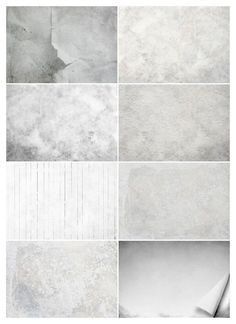 four different white and gray marble textures