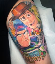 Toy story buzzlight year woody tatuaggio tattoo cartone animato anime Disney Toy Story, Portrait Tattoo