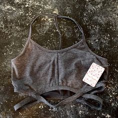 Nwt Free People Sports Bra T-Strap In Back Band Cut Out Detail On Bottom Strappy Stretch Tops For Gym, Strappy Stretch Gym Tops, Strappy Stretch Tops Athleisure, Strappy Gym Tops With Built-in Bra, Stretch Strappy Gym Tops, Fitted Strappy Activewear For Summer, Strappy Stretch Tops For Workout, Fitted Strappy Gym Tops, Strappy Athleisure Tops For Gym