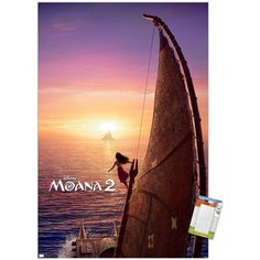 the movie moan 2 is shown in front of an image of a woman on a sailboat