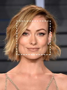 How to Apply Blush on a Square Face - Olivia Wilde #howto #expertadvice #blush #beautyhowto #beautyadvice #beautytips #faceshape Bob For Square Face Over 40, Bob Haircuts For Women Square Face, Hairstyle For Square Face Women, Layered Bob Square Face, Bobs For Square Faces Over 40, Blush For Square Face, Short Hairstyle Square Face, Bob For Square Face Shape, Square Face Short Hairstyles