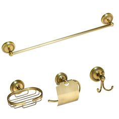 48272559145264 Brass Bathroom Hardware, Toilet Holder, Antique Brass Bathroom, Bathroom Hardware Set, Brass Bathroom, Bath Hardware, Bathroom Space, Bathroom Hardware, Clutter Free