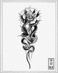 Tattoo Design Women Back, Tattoo For Aquarius, Tattoo Ideas For Women Flowers, Snake And Rose Tattoo, 55 Tattoo, Chest Tattoo Design, Snake And Dagger Tattoo, Rose Tattoo On Back, Piece Tattoo