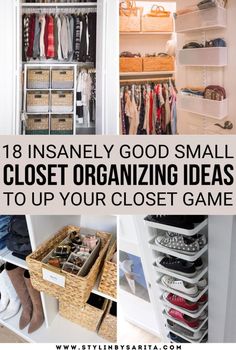 Searching for the best closet organization ideas that actually work. Here are 18 of the top closet organization ideas that are simple & cute! Cute Closet Organization, Organize Small Spaces, Closet Organizing Ideas, Living Room Hacks, Clever Closet, Best Closet Organization, Coat Closet Organization, Closet Organization Ideas, Room Hacks