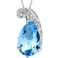 Swiss Blue Topaz Pendant 14 Karat White Gold Pear 2.95 cts P8756 top Jewelry Questions, Blue Topaz Gemstone, Blue Topaz Pendant, Swiss Blue Topaz, Blue Skies, Diamond Pendant Necklace, Topaz Gemstone, Pendant Set, Jewelry Gift Box