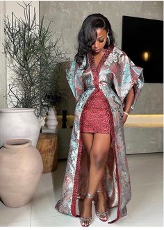 Nigerian Dress Styles Classy, Staff Party Outfit, Ankara Short Gown Dresses, Nigerian Dress Styles, African Print Pants, Nigerian Outfits, Ankara Dress Designs, Bubu Gown Styles, Nigerian Dress