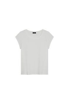 Blank Slate Ribbed A-Line Tee – Ruti Chic Stretch T-shirt For Layering, Chic Cotton T-shirt For Layering, Relaxed Fit Everyday T-shirt, Chic Fitted T-shirt For Day Out, Elegant Spring T-shirt For Everyday, Chic Summer T-shirt For Workwear, Chic Short Sleeve Summer Top For Work, Chic Spring T-shirt With Shirttail Hem, Sleek Solid Color Tops For Everyday Wear