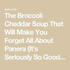 the broccoli cheddar soup that will make you forget all about panera it's seriously so good