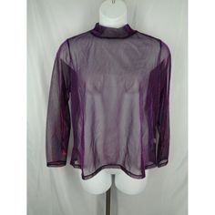 Eloquii Sheer Blouse Top--New Size 18/20 (Measurements Below) Snag On Left Shoulder (See Picture) Purple Shimmer Metallic Mock Neck Long Sleeves 100% Polyester Machine Wash Approximate Measurements Laid Flat: Underarm To Underarm: 23" Sleeve Length: 24-1/2" Length (Front Shoulder To Bottom): 24-1/2" Picture Purple, Top Plus Size, Sheer Blouse, Blouse Top, Mock Neck, New Color, Womens Tops, Sleeve Length, Plus Size