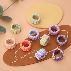 several different types of hair accessories on a table