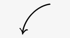 a black and white drawing of a curved arrow