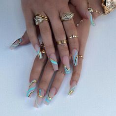 Long Press On Nails, Colorful Nails, Hari Valentine, Nail Swag, Nails Long, Coffin Nails Designs