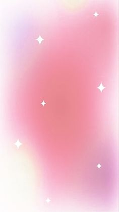 a pink and white background with stars on the bottom right corner is blurry in color