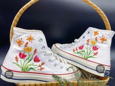 Dear Guest, I'm happy to receive your own designs.message me Welcome to my store where you can find unique and handmade embroidered shoes. * Ship worldwide using USPS Airmail with tracking. * + all orders will be given a shipping code one day after I ship + Product price includes: shoes + hand-embroidered design as shown All designs are 100% handmade by human hands >> these are my first crafts. If you have a comment, please message me. That's why I try. >> flowers and nature are close images in High-top Cotton Sneakers With Floral Embroidery, White Cotton Sneakers With Floral Embroidery, Spring Embroidered Sneakers With Logo, Casual Custom Embroidery Lace-up Sneakers, Casual Sneakers With Custom Embroidery, Spring Low-top Canvas Shoes With Embroidered Logo, Low-top Canvas Shoes With Embroidered Logo For Spring, Low-top Embroidered Canvas Shoes For Spring, Casual Sneakers With Custom Embroidery For Spring