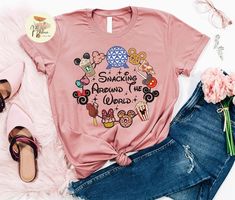 Cute Disney World Outfits, Disney Honeymoon Shirts, Cute Disney Shirts, Disney Park Outfit, Disney Outfits Women, Disney Honeymoon, Universal Shirts, Disney World Outfits