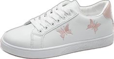 Sporty Lace-up Skate Shoes With Embroidered Logo, Casual White Embroidered Sneakers, White Lace-up Skate Shoes With Logo, White Lace-up Skate Shoes With Embossed Logo, Casual Lace-up Sneakers With Appliques, White Textile Lace-up Skate Shoes, White Embroidered Lace-up Sneakers, White Lace-up Synthetic Skate Shoes, White Lace-up Sneakers With Appliques