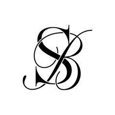 the letter b is made up of two letters and has an elegant font that can be used