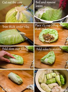 the steps in how to cut lettuce