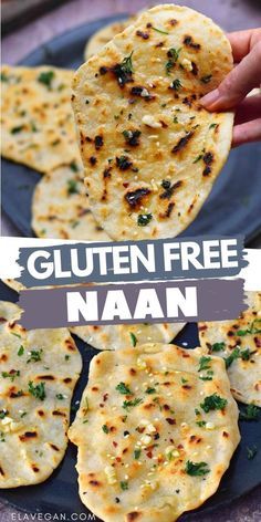 naan bread is being served on a plate with the words nann brot above it