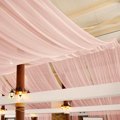 20ft Ceiling/Curtain Draping Sheer Voile Flame Retardant (FR) - Blush Curtain Draping, Backdrop Draping, Ceiling Drapery, Ceiling Drapes, 120 Round Tablecloth, Drape Fabric, Dreamy Style, Ceiling Draping, Fabric Ceiling