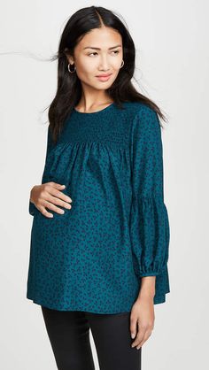 HATCH The Ophelia Top Pregnant Women Fashion, Women Dress Online, Floral Print Tunic, Pregnancy Outfits