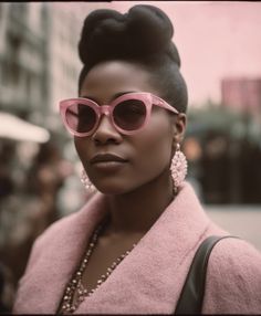 Her cat-eye sunglasses aren't just chic; they're a view into a world tinted with optimism. Like the pair I found in my sister's drawer, they turn the everyday into the runway. Add a splash of color to your story with Sunglass Kiss. Modern Cat