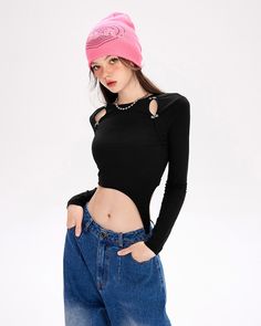 Fitted Long Sleeve Punk T-shirt, Fitted Casual Winter T-shirt, Punk Crew Neck Tops For Winter, Winter Crew Neck Punk Tops, Spring Punk Fitted T-shirt, Spring Punk Style Fitted T-shirt, Winter Punk Stretch Tops, Punk Style Long Sleeve T-shirt For Spring, Fitted Punk Winter Tops