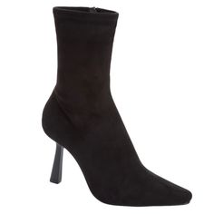 Women's Vakay Sock Booties From Steve Madden. Elongated Points And Sculpted Heels Complete The Ultra Sleek Sock Silhouette Of These Booties. 3-1/2" Sculpted Architectural Heel. Pointed Toe. Inner Ankle Zipper. Manmade Upper; Manmade Lining; Manmade Sole. Color Black Size 8 1/2 Brand New In Box! Retail $129.00 High Heel Dress Boots, Black Chunky Heels, Sock Booties, Steve Madden Boots, Block Heel Ankle Boots, Suede Block Heels, Black Leather Ankle Boots, Lace Up Ankle Boots, Black High Heels