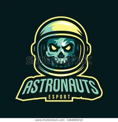 an astronaut with a skull in his helmet and the inscription astronauts esport on it