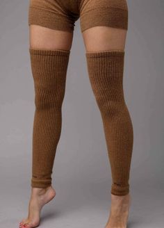 Stretch Wool Bottoms For Winter, Comfortable Brown Winter Bottoms, Comfortable Brown Bottoms For Winter, Stretch Brown Winter Bottoms, Snug Fit Full Length Bottoms For Winter, Comfortable Fitted Legwear For Fall, Cozy Fitted Winter Bottoms, Tight Casual Leg Warmers For Winter, Casual Tight Leg Warmers For Fall