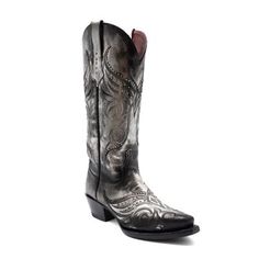 Masquerade is the perfect name for this bold metallic leather high fashion boot with elaborate stitching accented with studs. An absolute exquisite look of luxury and style in any setting. Premium Cow Lining Leather Outsole Goodyear Welted Premium Cowhide Leather Tractor Supplies, Tractor Supply, Western Cowboy Boots, Goodyear Welt, Metallic Leather, Western Boots, Boot Shoes Women, Cowhide Leather, Tractor