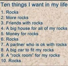 the ten things i want in my life