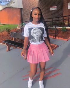 Pin on LAND OF BADDIES! Pink Heels Outfit Ideas, Pink Skirt Outfit Ideas, Pink Heels Outfit, Heels Outfit Ideas, Baddie Ideas, Sweet 16 Outfits, Drip Fits, Africa Food