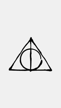 the deathly hall symbol is drawn in black ink