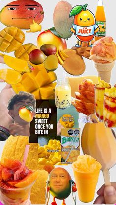 thx for the mango wallpaper @angel_song21 Starbucks Drinks, Easy Food To Make