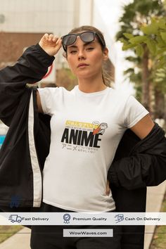 Shy Anime Printed T-shirt for women