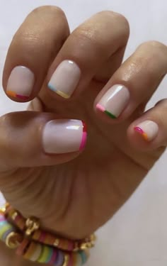 Lisa Rowe, Color Block Nails, Minimal Nails Art, Simple Gel Nails, Minimal Nails, Nails Only, Funky Nails, French Tip Nails, Dope Nails