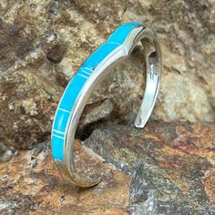 David Rosales Arizona Blue Inlaid Sterling Silver Bracelet Buffalo Jewelry, Contemporary Southwest, Spiny Oyster Jewelry, Lapis Jewelry, Black Arrow, Silver Belt Buckle, Southwest Jewelry, Silver Belts, Handcrafted Bracelets