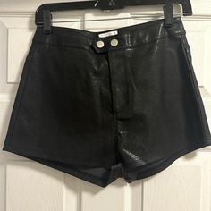 Never Worn Excellent Condition Black Leathwr Shorts, Leather Short, Leather Shorts, High Waist, Faux Leather, High Waisted, Womens Shorts, Leather, Women Shopping