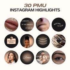 the instagramm highlights are shown with different images