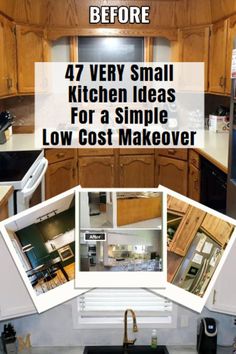 the kitchen is clean and ready to be used as a makeover for small appliances