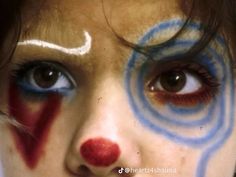 Sfx Makeup Aesthetic, Halloween Creative Makeup, Art The Clown Aesthetic, Silly Makeup Looks, Unique Clown Makeup, Halloween Clown Makeup Aesthetic, Messy Clown Makeup, Mexican Clown Makeup, Clown Aesthetic Makeup