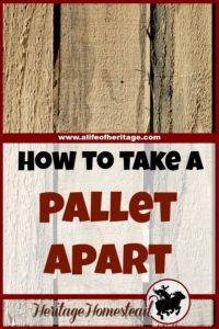 a sign that says how to take a pallet apart