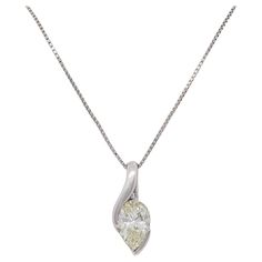 Beautiful 1.50 ct. yellow diamond pear shape. Handmade in platinum. Length of chain is 18". Yellow Diamond Pendant, Diamond Pendants Designs, Antique Pendant, Vintage Necklaces, Pearl Pendant Necklace, Diamond Pendant Necklace, Pendant Design, Yellow Diamond, Pearl Pendant