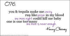 an image of a quote with the words, you & tequila make me crazy and run like prison in my bed