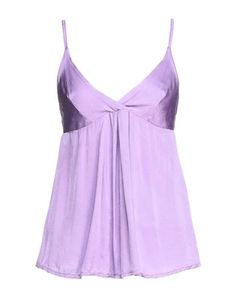 Satin No appliqués Solid color Deep neckline Sleeveless No pockets Light Purple Tops, Vintage Lace Top, Purple Tops, Purple Vintage, Dark Feminine, Deep Neckline, Summer 24, Purple Top, Top Light